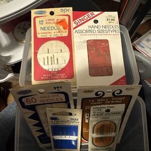 Vintage Hand Needles For Sewing Crafting Penn Singer J&P Coats Dritz